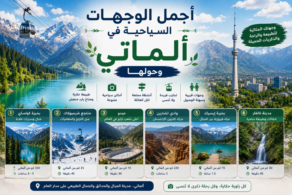 أجمل الوجهات السياحية في ألماتي وحولها