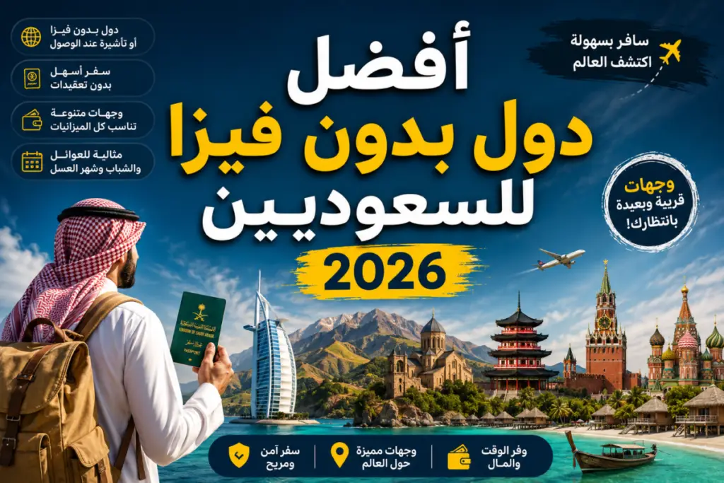 أفضل دول بدون فيزا للسعوديين 2026: وجهات سهلة للسفر
