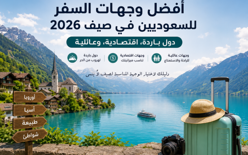 أفضل وجهات السفر للسعوديين في صيف 2026: دول باردة، اقتصادية، وعائلية