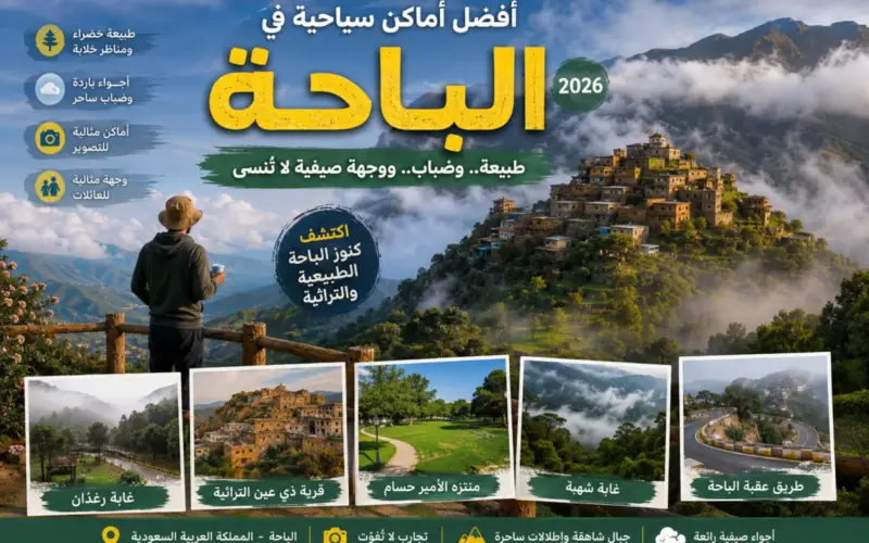 أفضل أماكن سياحية في الباحة 2026: طبيعة وضباب ووجهة صيفية مختلفة
