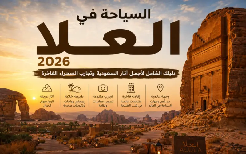 السياحة في العلا 2026: دليلك الشامل لأجمل آثار السعودية وتجارب الصحراء الفاخرة