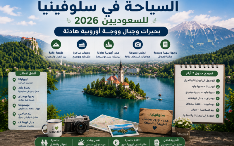 السياحة في سلوفينيا للسعوديين 2026: بحيرات وجبال ووجهة أوروبية هادئة
