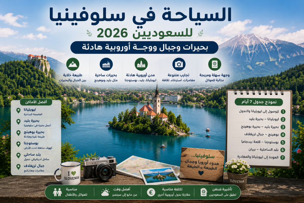 السياحة في سلوفينيا للسعوديين 2026 بحيرات وجبال ووجهة أوروبية هادئة