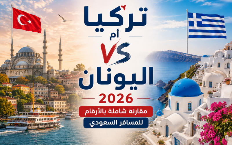 تركيا أم اليونان 2026: مقارنة شاملة بالأرقام للمسافر السعودي
