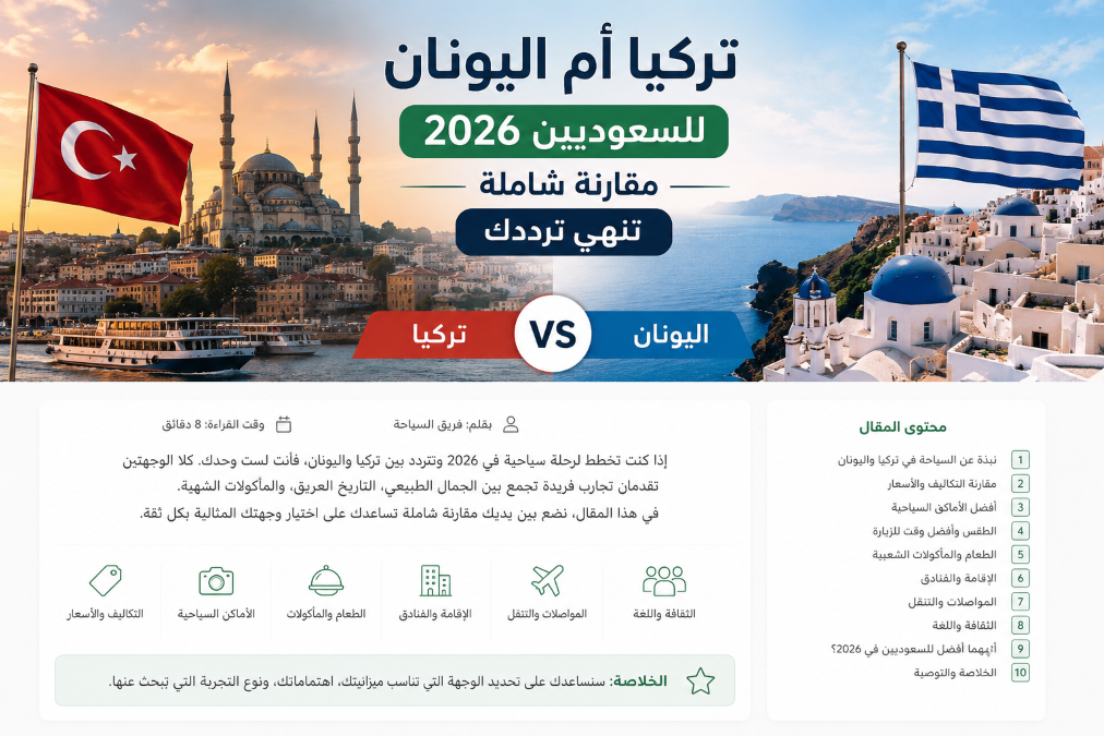 تركيا أم اليونان مقارنة بين إسطنبول وسانتوريني للمسافر السعودي