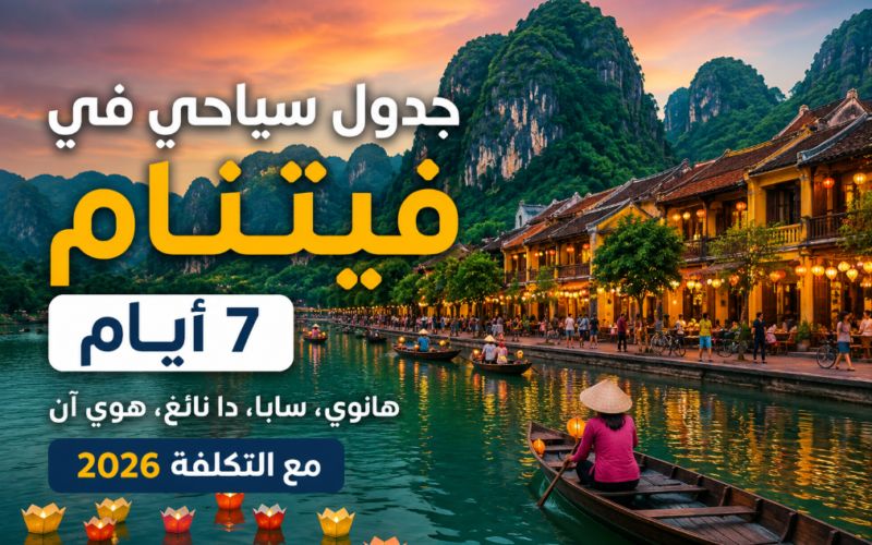 جدول سياحي في فيتنام 7 أيام: هانوي، سابا، دا نانغ، هوي آن مع التكلفة 2026